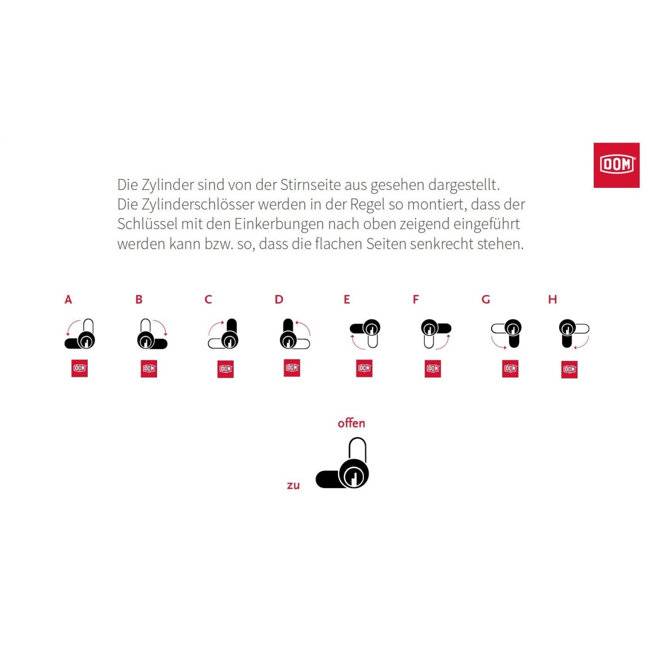 Briefkastenschloss / Hebelschloss DOM IX Twido mit Sicherungskarte