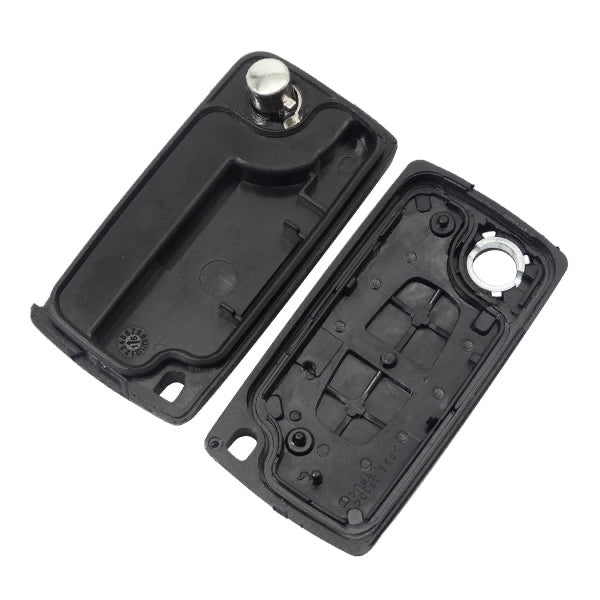 Autoschlüssel Gehäuse für Funk Klappschlüssel 4 Taster geeignet für Citroen, Peugeot