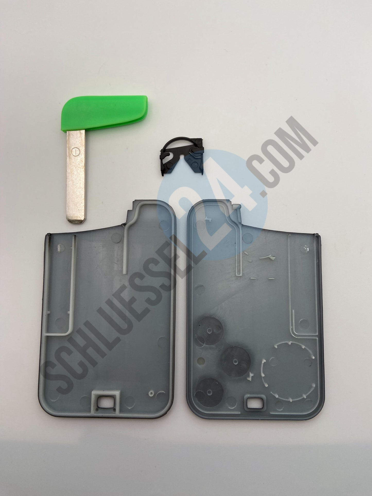 Kartenschlüssel silber, Autoschlüssel Gehäuse Funk geeignet für Renault Scenic II, Megane II, Velsatis, Espace 4, Laguna mit 3 Tasten