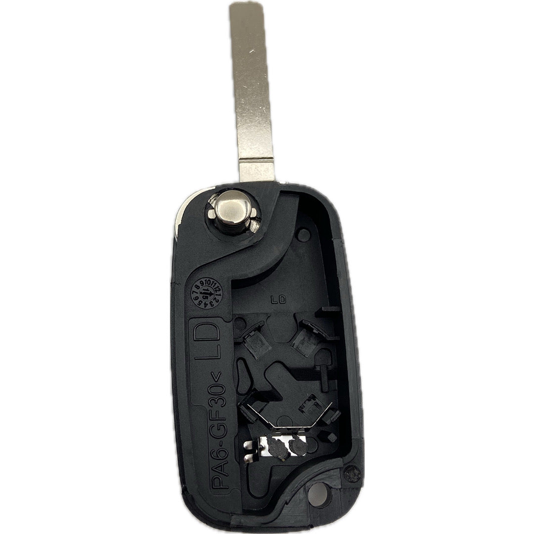 Autoschlüssel Gehäuse geeignet für Renault für Funk Klappschlüssel 2 Taster oder 3 Taster