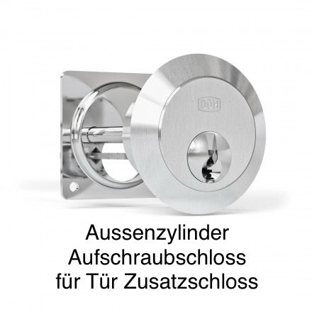 Aufschraubschloss für Zusatzkastenschlösser DOM RS Sirius mit Sicherungskarte