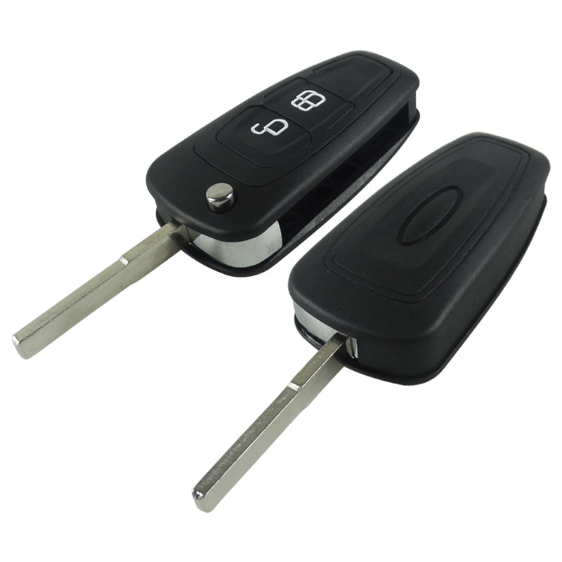 Autoschlüssel Gehäuse für Funk Klappschlüssel geeignet für FORD 2 Taster