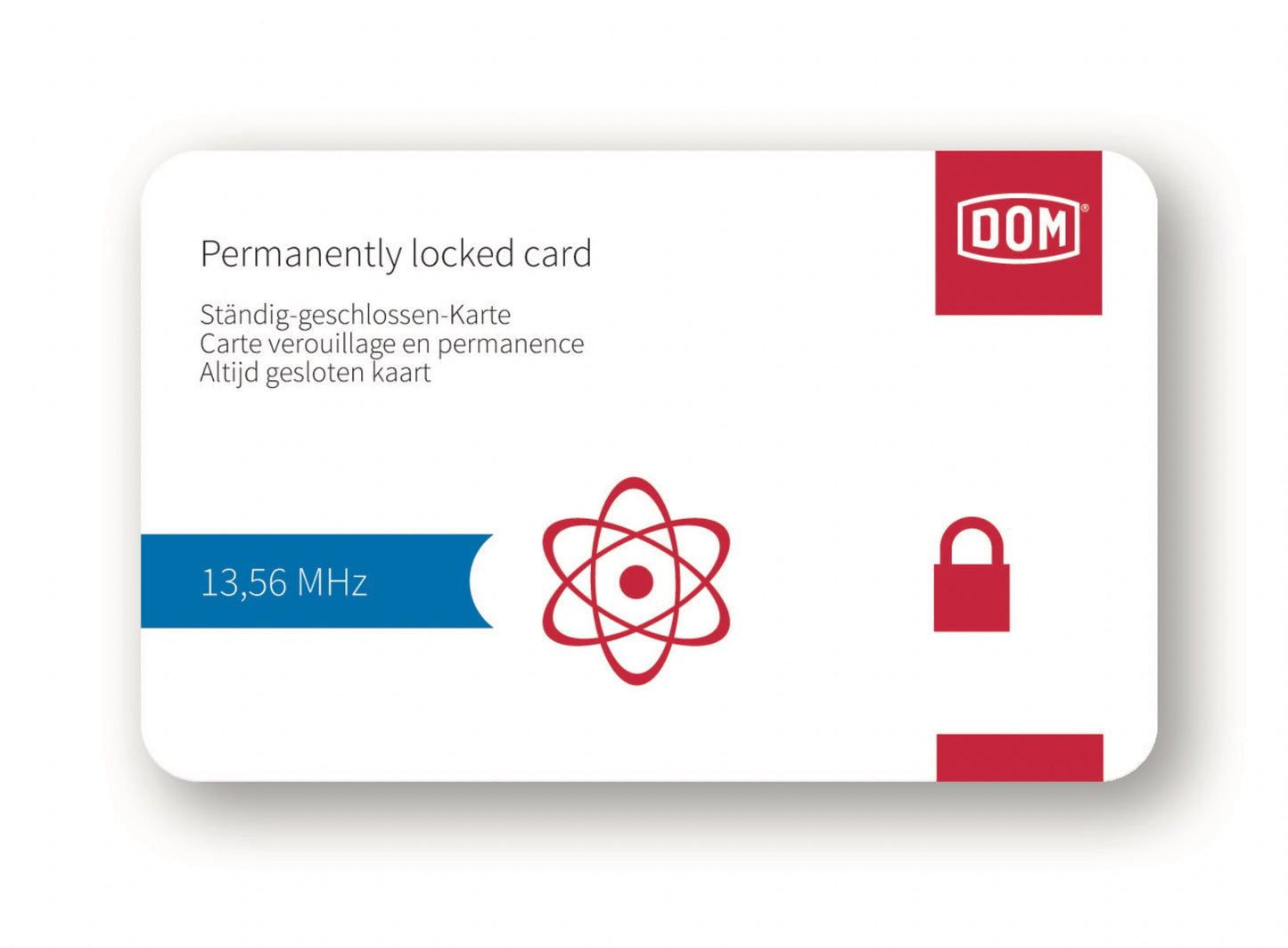 DOM Transponder Scheckkarte ENiQ ständig-geschlossen