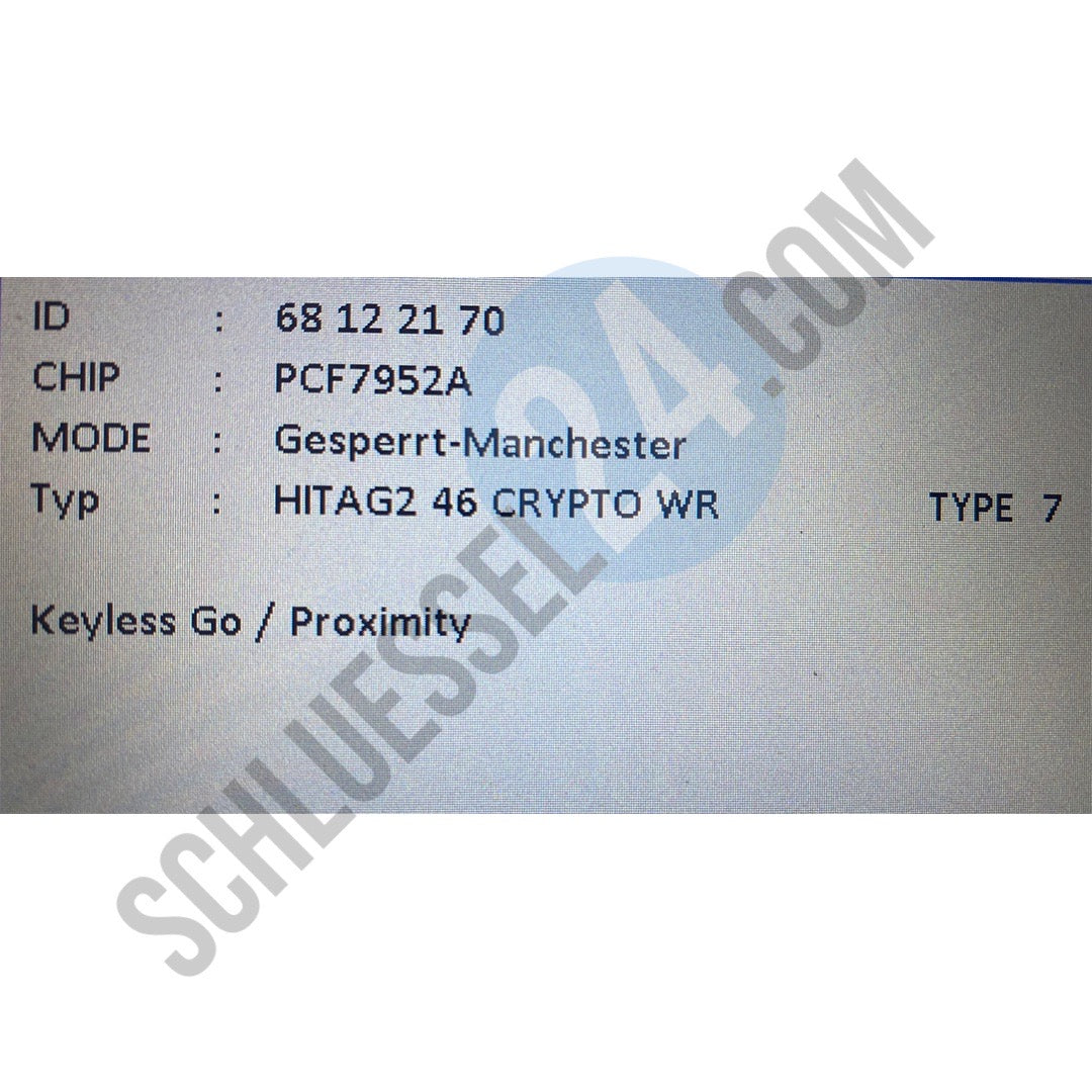 Autoschlüssel komplett mit KEYLESS GO für Funk Klappschlüssel passend für FORD 3Taster