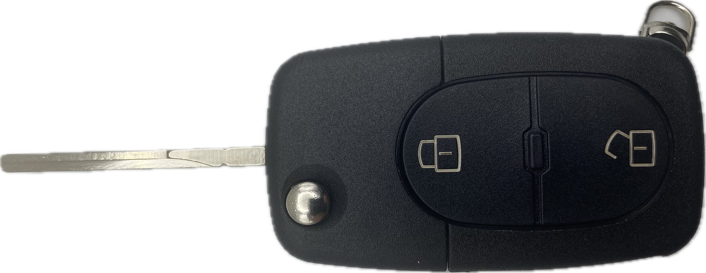 Autoschlüssel Gehäuse für Funk Klappschlüssel geeignet für ältere AUDI 2 oder 3 Taster