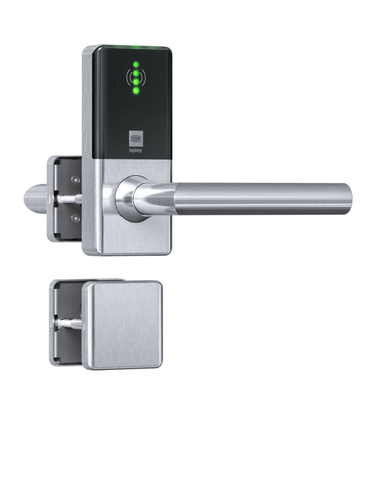 DOM ENiQ Guard Wideline abgesetzter Rosette ohne Profilzylinderlochung und L Griff