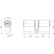 Technische Zeichnung des Schließzylinders IKON RW6