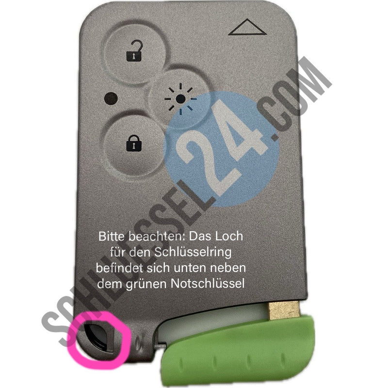 Kartenschlüssel silber, Autoschlüssel Gehäuse Funk geeignet für Renault Scenic II, Megane II, Velsatis, Espace 4, Laguna mit 3 Tasten