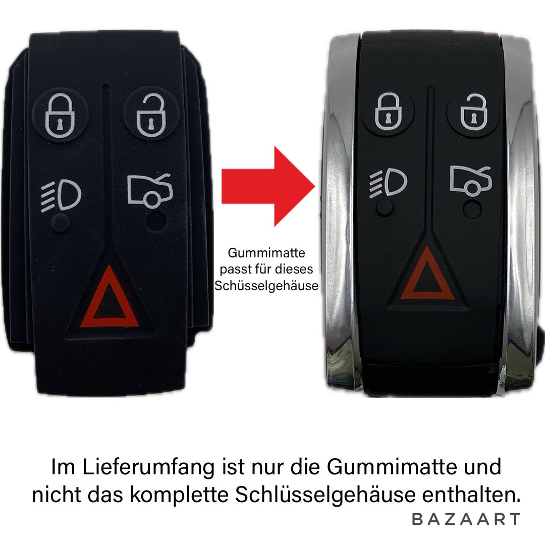 Autoschlüssel Gummimatte kompatibel für Jaguar XF 5 Tasten