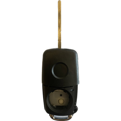 Autoschlüssel Gehäuse für Funk Klappschlüssel geeignet für VW 3 Tasten (LED oben)