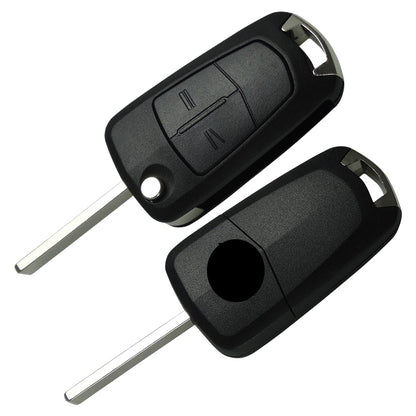 Autoschlüssel komplett für Funk Klappschlüssel geeignet für Opel ab (2004 - 2014) 2 Taster