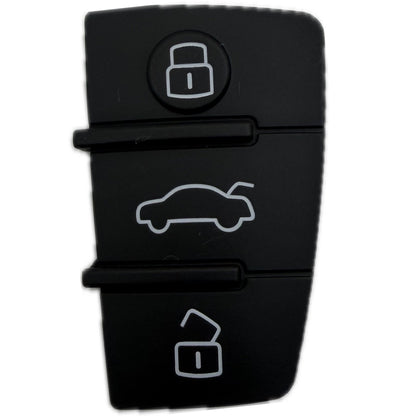 Ersatz Gummimatte, Tastenfeld geeignet für Audi Funkschlüssel 3-Tasten