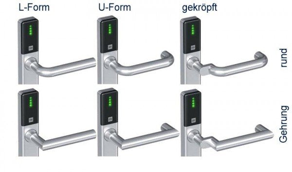 DOM Tapkey Guard Slimline, Auswahl an Griffen