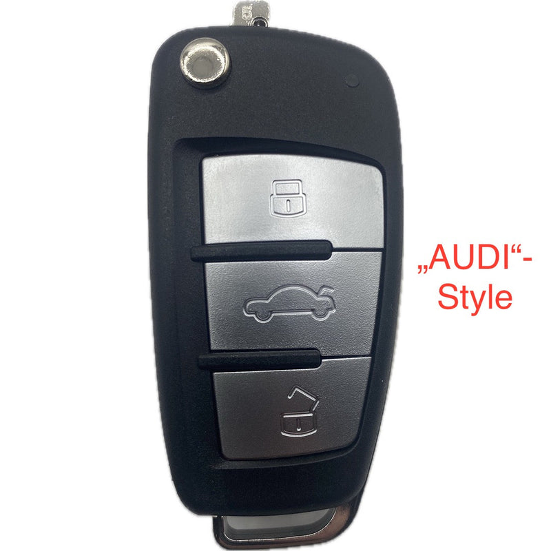 Autoschlüssel komplett mit Platine Funk Klappschlüssel kompatibel für VW 2 oder 3 Tasten