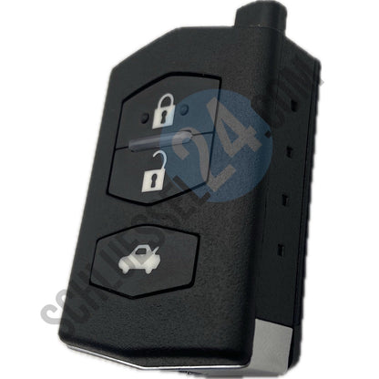 Autoschlüssel Gehäuse für Funk Klappschlüssel geeignet für Mazda 2 und 3 Tasten