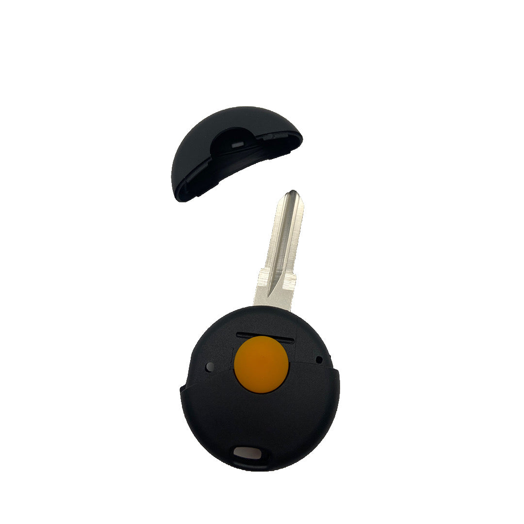 Autoschlüssel Gehäuse für Funk Schlüssel geeignet für SMART 1 Taster Knopf orange