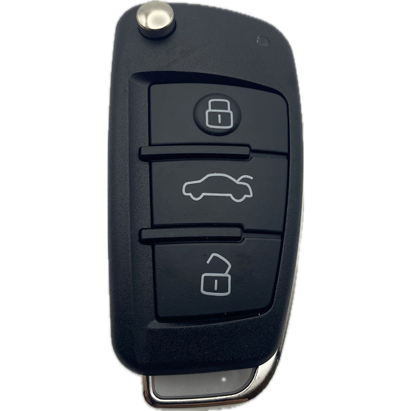 Audi Klappschlüssel geschlossen mit 3 Tasten – modernes Keyless-Go Ersatzgehäuse für Audi Fahrzeuge