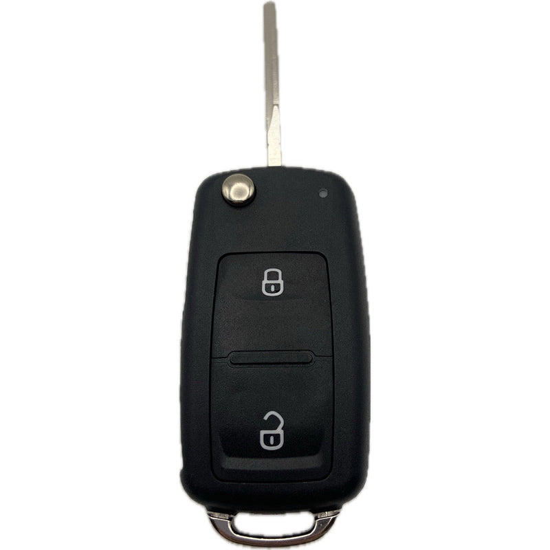 Autoschlüssel komplett mit Platine Funk Klappschlüssel kompatibel für VW 2 Tasten 5K0 837 202