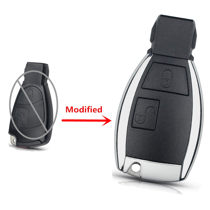 Autoschlüssel Gehäuse Upgrade für Funk Schlüssel geeignet für Mercedes Benz 2 Taster
