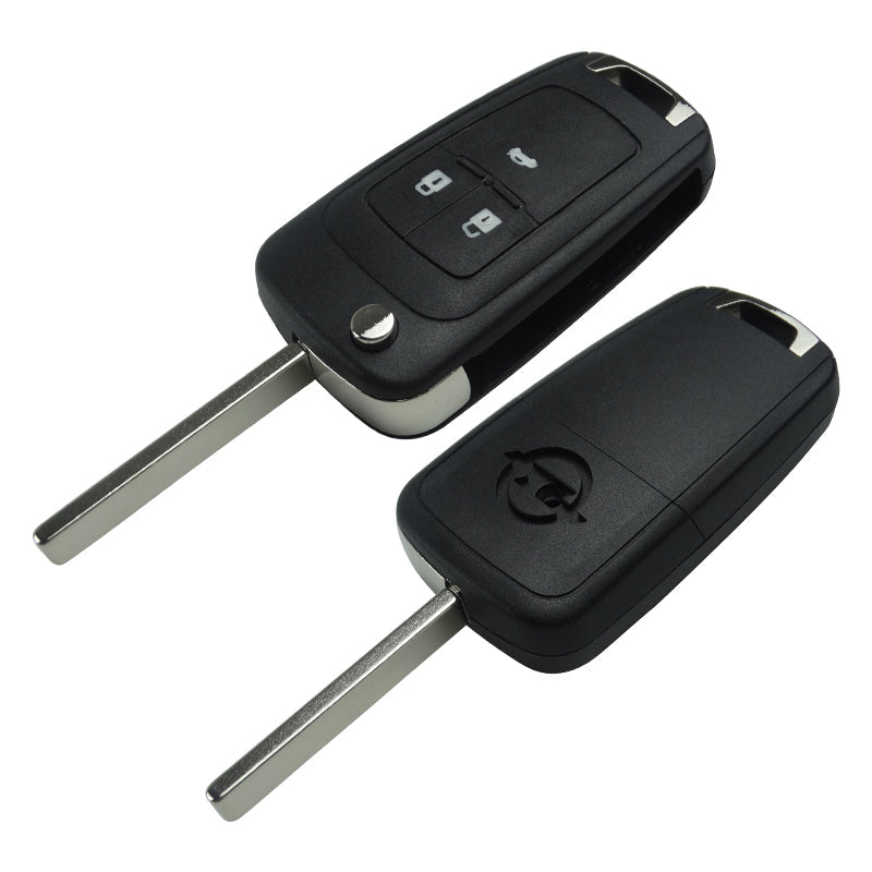 Autoschlüssel komplett KEYLESS GO für Funk Klappschlüssel geeignet für Opel ab (2009 - 2016) 3 Taster