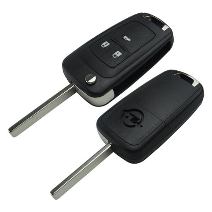 Autoschlüssel komplett KEYLESS GO für Funk Klappschlüssel geeignet für Opel ab (2009 - 2016) 3 Taster