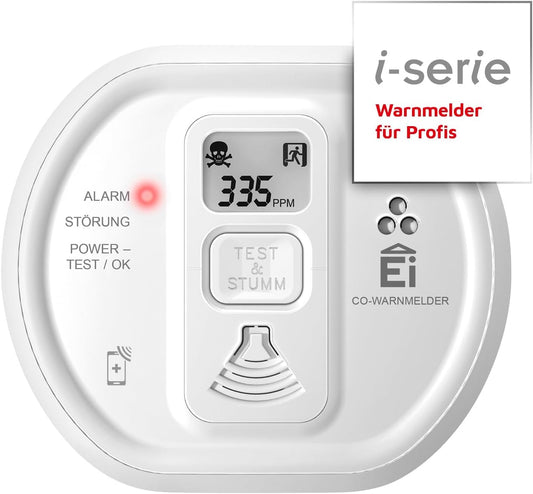 Ei Electronics Kohlenmonoxidmelder Ei208iDW mit Display, optional funkvernetzbar, AudioLINK-Funktion
