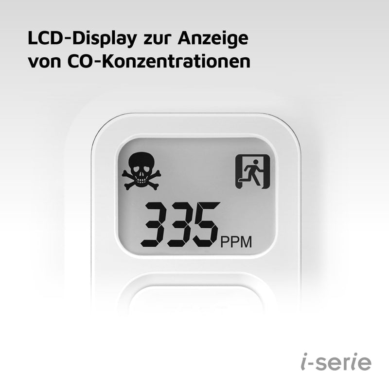 Ei Electronics Kohlenmonoxidmelder Ei208iDW mit Display, optional funkvernetzbar, AudioLINK-Funktion
