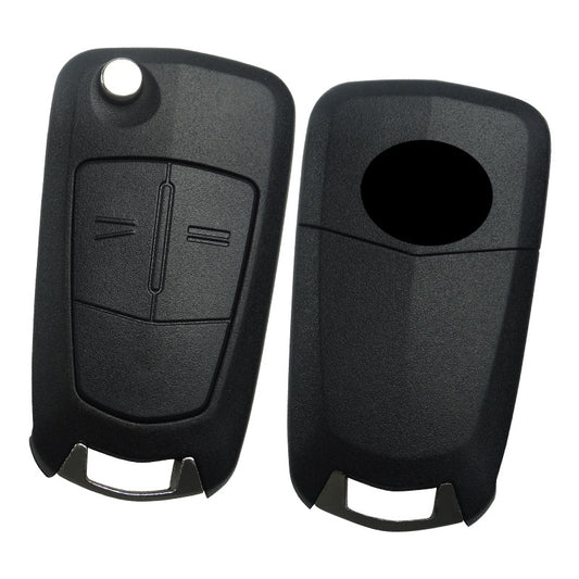 Autoschlüssel Gehäuse Funk Klappschlüssel geeignet für Opel (2004 - 2014) 2 Taster (nebeneinander)