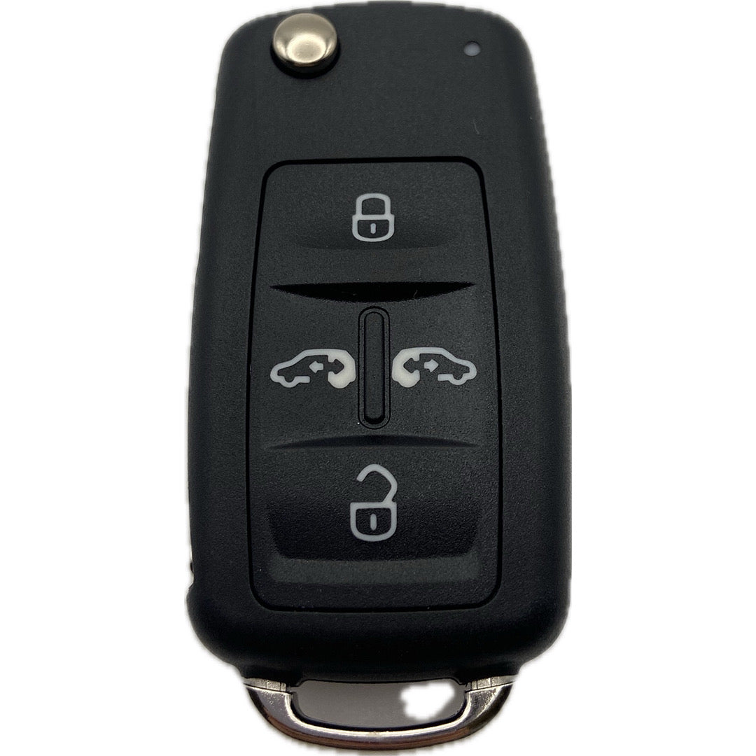 Autoschlüssel komplett mit Platine Funk Klappschlüssel kompatibel für VW 4 Tasten 5K0 837 202