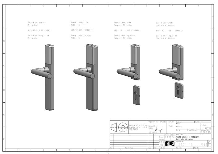 DOM ENiQ Guard Slimline Set einseitig lesend (mit mechanischer Innenrosette) – Foto 5 | schluessel24
