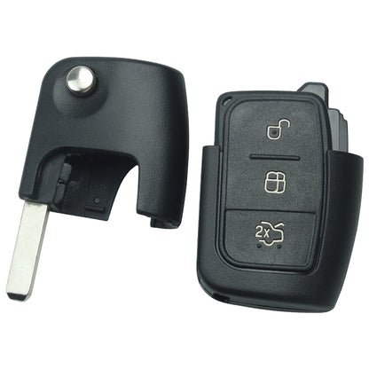 Autoschlüssel Gehäuse für Funk Klappschlüssel geeignet für FORD 3 Taster