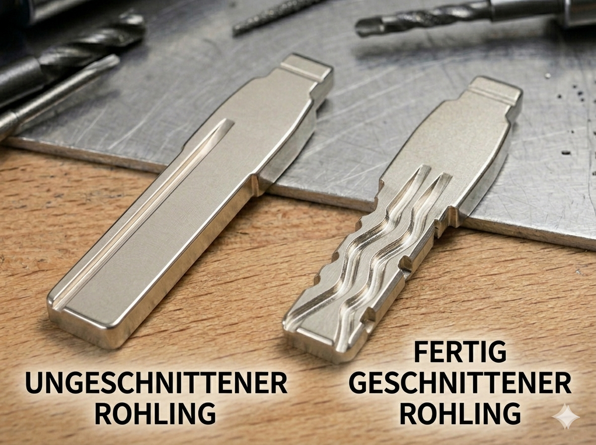 Autoschlüssel komplett mit Platine Funkschlüssel kompatibel für VW Passat