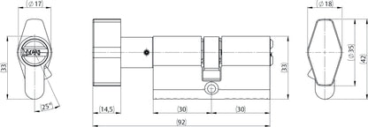IKON Schließzylinder RW6 – Wendeschlüssel-Sicherheit