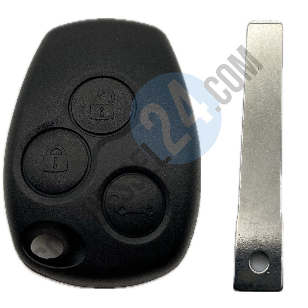 Schlüssel 2 Tasten für Renault - Dacia - Opel - Nissan - ID46