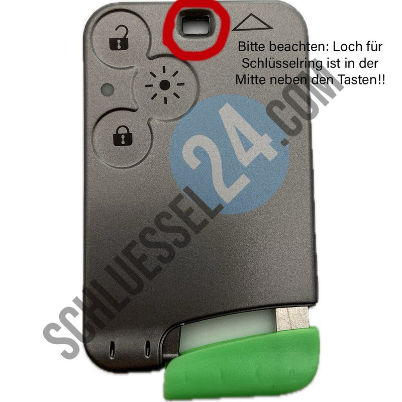 Ersatzkarten Gehäuse silber, geeignet für Renault mit 3 Tasten