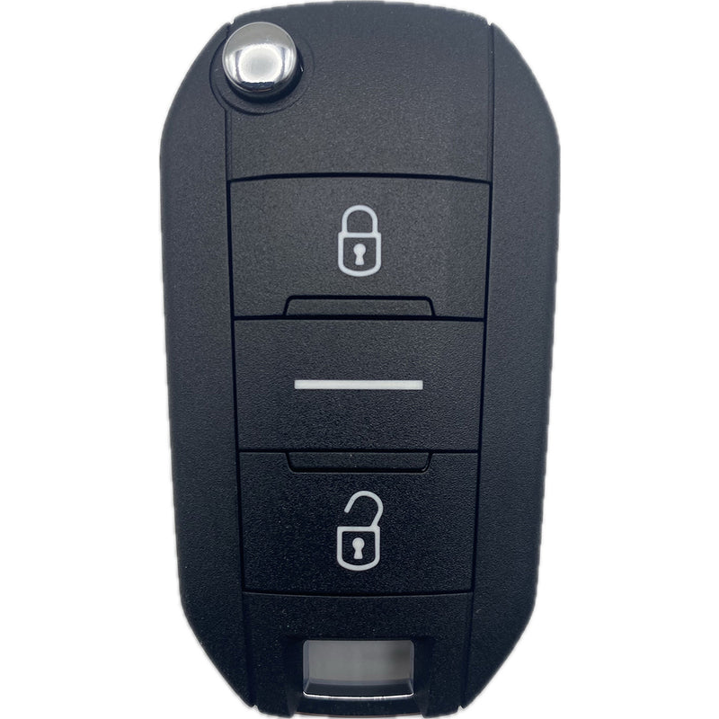 Autoschlüssel komplett geeignet für Opel, Citroen, Peugeot 2013 - 2017, 2 Taster, öffnen und schliessen