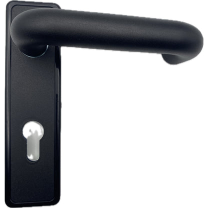 Hochwertiger FH-Tür Beschlag für Feuerschutztür aus Kunststoff – Schwarz Matt