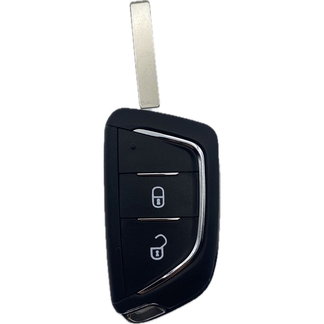 UPGRADE Autoschlüssel Gehäuse für Funk Klappschlüssel geeignet für Citroen, Peugeot 2 oder 3 Tasten