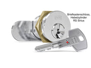DOM Briefkastenschloss Hebelzylinder RS Sirius mit Schlüssel