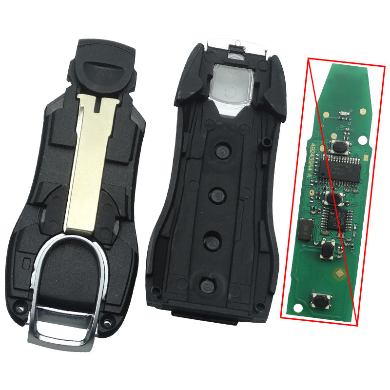Autoschlüssel Gehäuse Keyless Go geeignet für Porsche Umbausatz (angepasst auf aktuelle Schlüsselform)