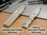 Schlüsselbart ungeschnitten und geschnitten