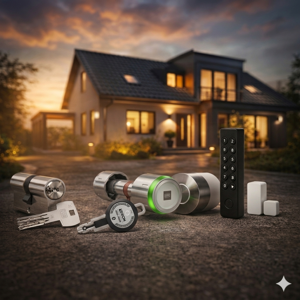 smarte Zutrittssystem vor einem HAus