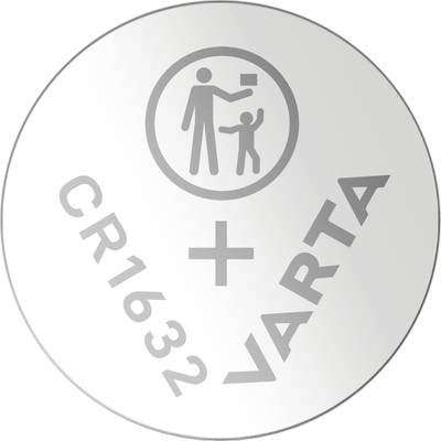 VARTA Batterie, Knopfzelle für Autoschlüssel CR 1632